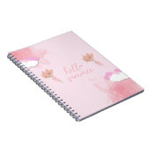 Carnet Nuages roses mignons et girly de fleurs (Côté Droit)