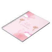 Carnet Nuages roses mignons et girly de fleurs (Côté gauche)