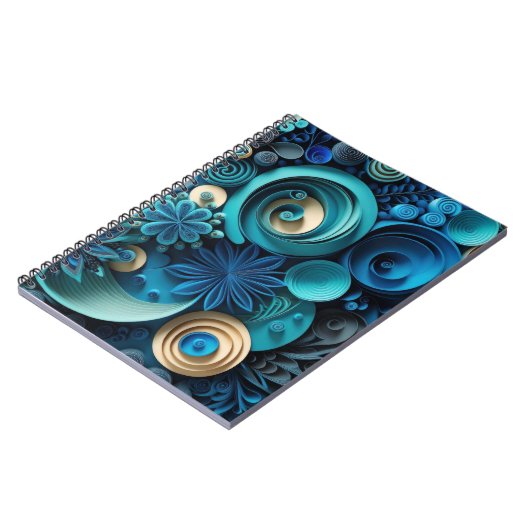 Carnet Nuances de bleu 3D (Côté gauche)