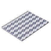 Carnet Nuances de bleu gris motif diamant (Côté gauche)