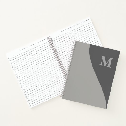 Carnet Nuances de gris avec monogramme (Intérieur)
