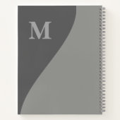 Carnet Nuances de gris avec monogramme (Dos)