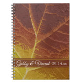 Carnet Nuances de Mariage feuille d'automne (Devant)