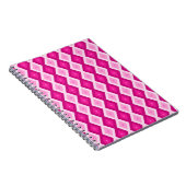 Carnet Nuances de motif de diamant fuchsia (Côté Droit)