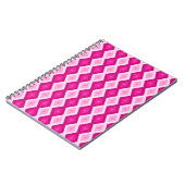 Carnet Nuances de motif de diamant fuchsia (Côté gauche)