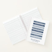 Carnet Nuances de poème bleu pour les écrivains Personnal (Intérieur)