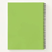 CARNET NUANCES DE VERT ET RAYURES BLANCHES (Dos)