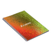 Carnet Nuances d'orange et vert Ajouter un nom (Côté Droit)