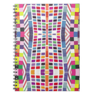 Carnet Nuances rouges et pixels colorés