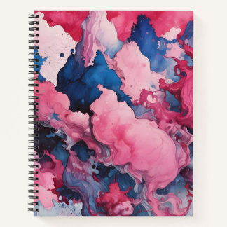 Carnet Nubes de Tinta Azul y Rosa