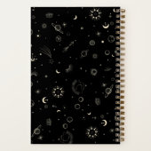 Carnet Nuit céleste noire moderne (Verso)