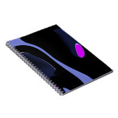 Carnet Nuit de la Comète : Bleu Abstrait, Violet & Noir (Côté Droit)