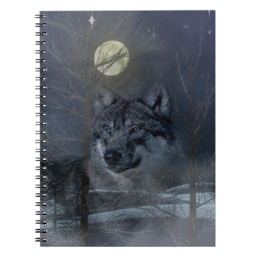 Carnet Nuit de la Lune de l'Esprit du Loup (Devant)