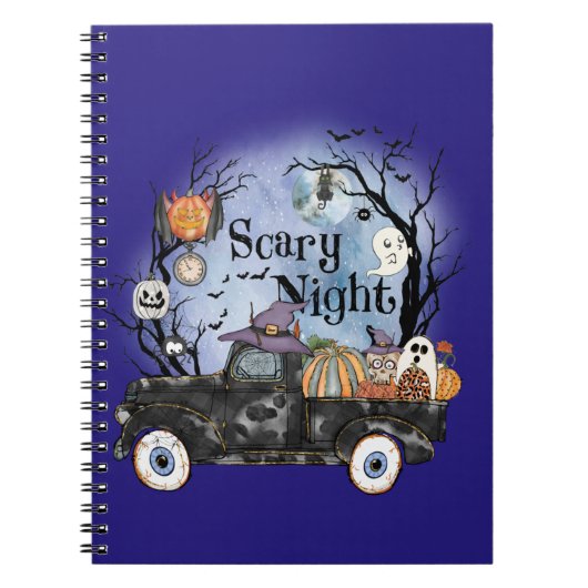 Carnet Nuit d'Halloween effrayant (Devant)