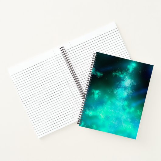 Carnet Nuit étoilée Ciel Minuit Émeraude Vert Voie lactée (Intérieur)