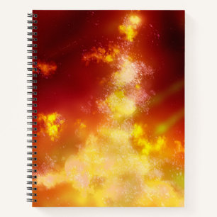 Carnet Nuit Étoilée Ciel Minuit Orange Voie Lactée
