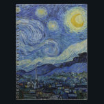 Carnet "Nuit étoilée" par Van Gogh<br><div class="desc">Ce design présente une reproduction en très haute résolution non altérée et non modifiée du célèbre tableau "Starry Night" de Van Gogh.</div>