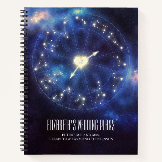 Carnet Nuit étoilée | Plans de Mariage de constellation (Devant)