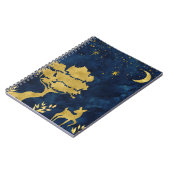 Carnet Nuit étoilée - silhouette dorée (Côté gauche)
