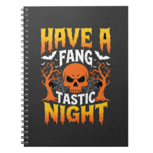 Carnet Nuit Fang-Tastique Halloween Crâne et Chauves-sour