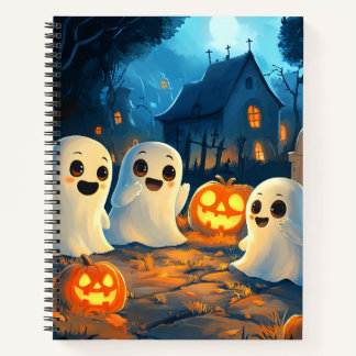 Carnet Nuit Fantaisiste et Effrayante Petits Fantômes de