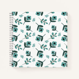 Carnet Nuit florale du jardin bleu