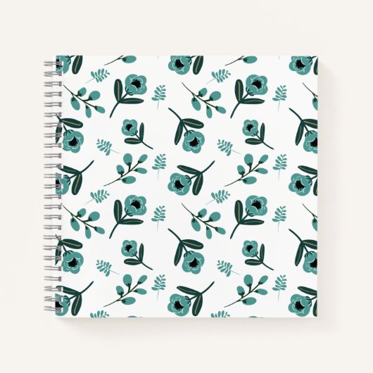 Carnet Nuit florale du jardin bleu (Devant)