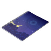 Carnet Nuit jour lune minuit bleu (Côté gauche)