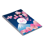 Carnet Nuit Sakura du Japon de ressort de fleurs de (Côté Droit)