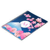 Carnet Nuit Sakura du Japon de ressort de fleurs de (Côté gauche)