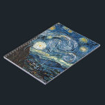 Carnet Nuit Van Gogh Starry<br><div class="desc">Vincent Van Gogh Starry Night masterpiece,  vintage artwork on modern day products from Zazilicious</div>
