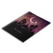 Carnet Nuits arabes marocain moyen-oriental violet rose (Côté gauche)