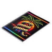 Carnet Nuits néon de Miami Opulence diamantée Luxe (Côté gauche)