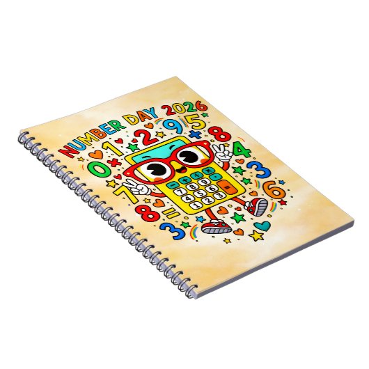 Carnet Number Day 2026 Calculator Math Notebook (Côté Droit)