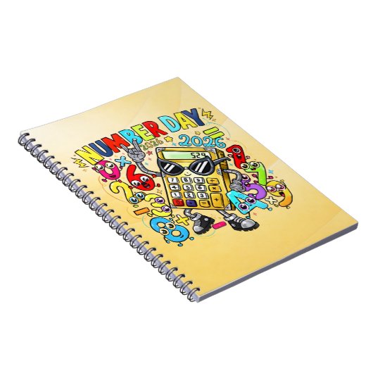 Carnet Number Day Maths Notebook | Fun Calculator Numbers (Côté Droit)