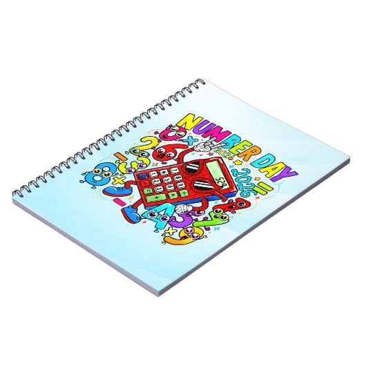 Carnet Number Day Maths Notebook | Fun Colourful Numbers (Côté gauche)
