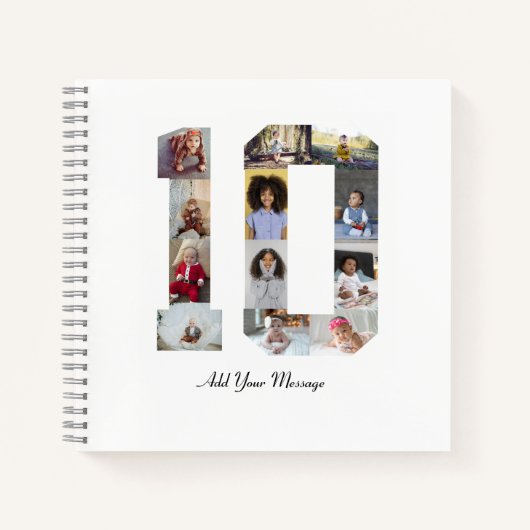 Carnet Numéro 10 Collage photo (Devant)