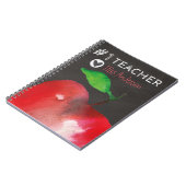 Carnet Numéro 1 enseignant | Pomme rouge personnalisée (Côté gauche)