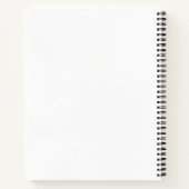 Carnet Numéro et nom personnalisés noir et blanc (Dos)
