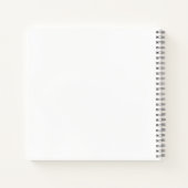 Carnet Numéro et nom personnalisés noir et blanc (Dos)