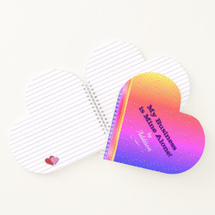 Carnet NUMÉRO PERSONNEL ROSE et OR avec NOM et TITRE