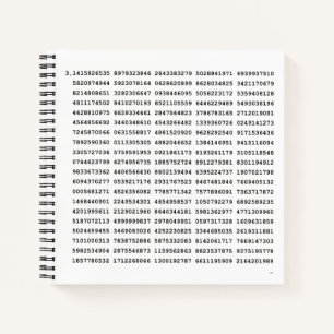 Carnet Numéro Pi 1000 Premiers Chiffres Symbole mathéma