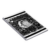 Carnet Numérologie chanceuse Manifestation Magie noir & b (Côté Droit)