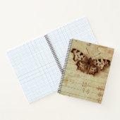 Carnet Numéros du bloc-notes sépia affaissé (Intérieur)