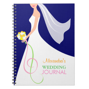 Carnet nuptiale contemporain de journal de mariage