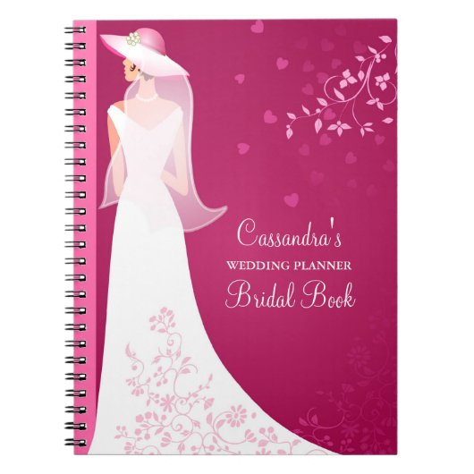 Carnet nuptiale de journal de wedding planner fait (Devant)
