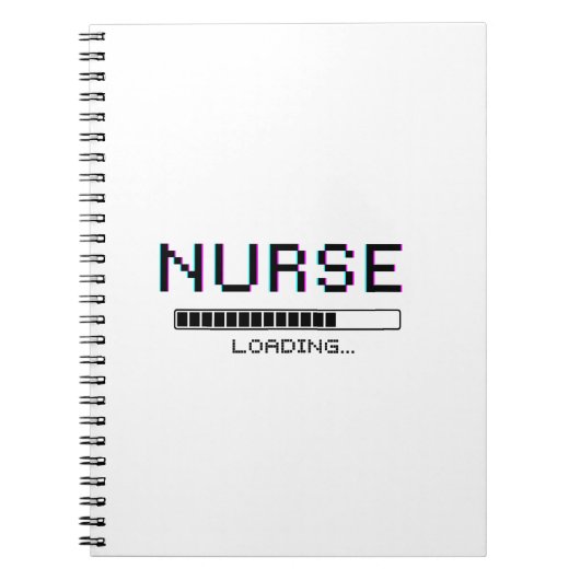 Carnet Nurse Loading Glitch Pixel Art Design (Devant)
