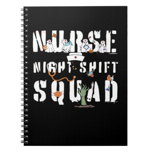 Carnet Nurse Night Shift Halloween Squad Classic T-Shirt (Devant)