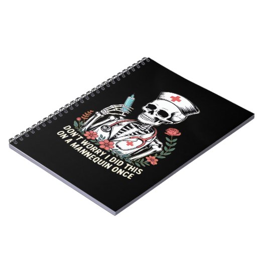 Carnet Nurse Skeleton Joke Humor Halloween Essential T-Sh (Côté gauche)