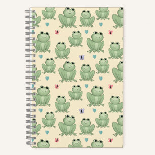 Carnet Nursery de grenouille à l'aquarelle crème fantaisi